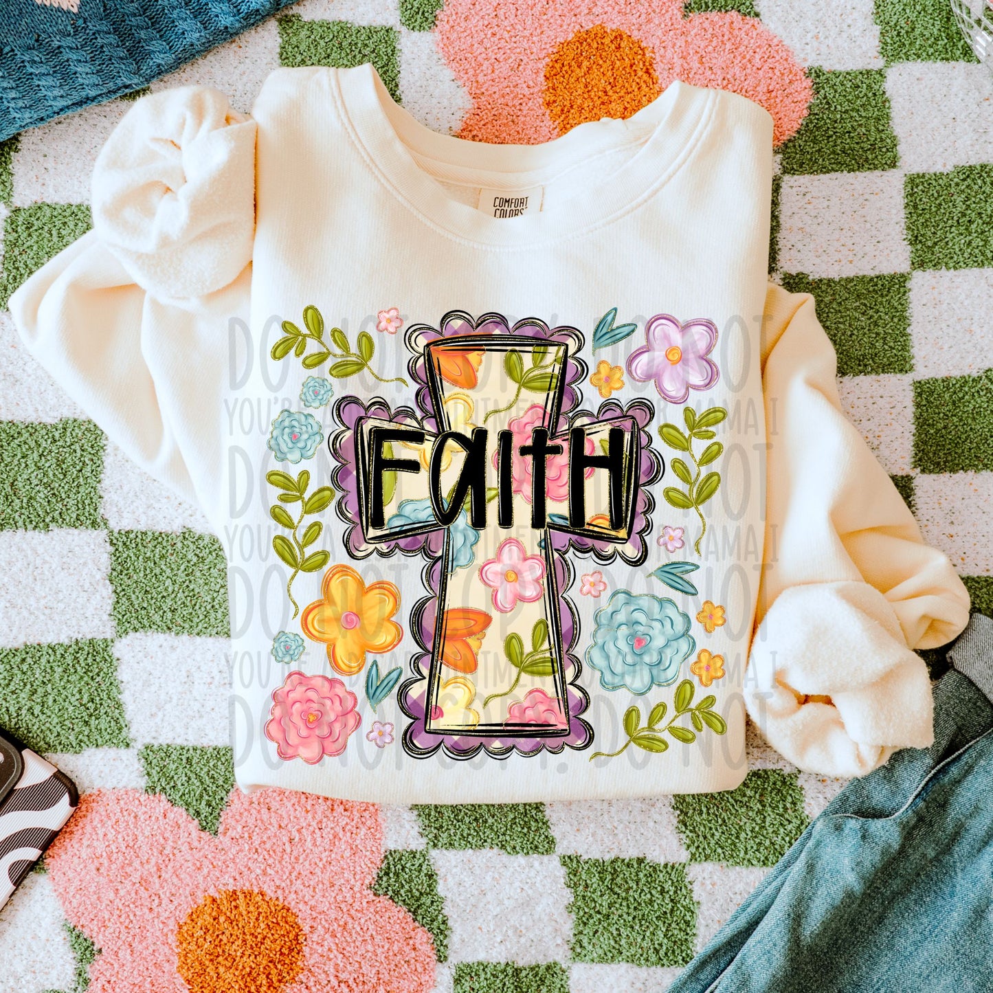 Faith Cross Floral