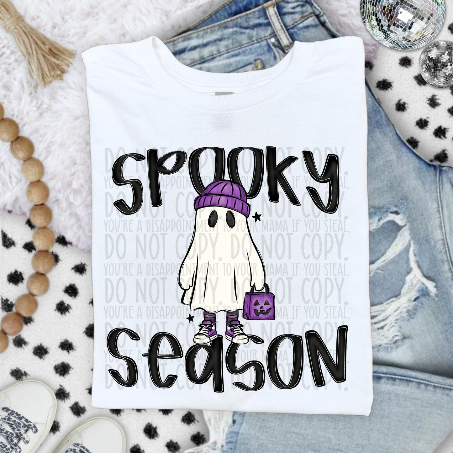Spooky Season Ghost Purple