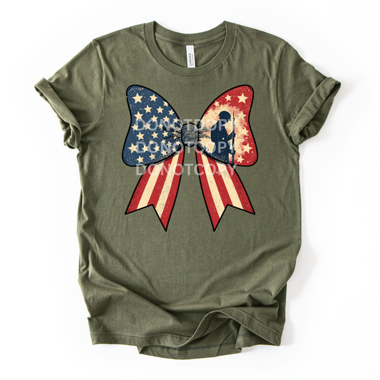 All American Patriotic Bow