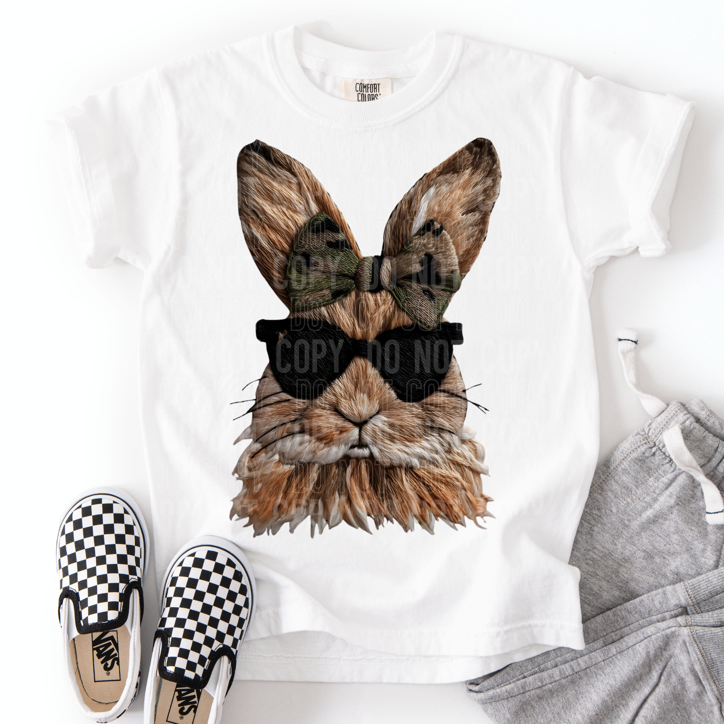 Faux Yarn Camo Bunny