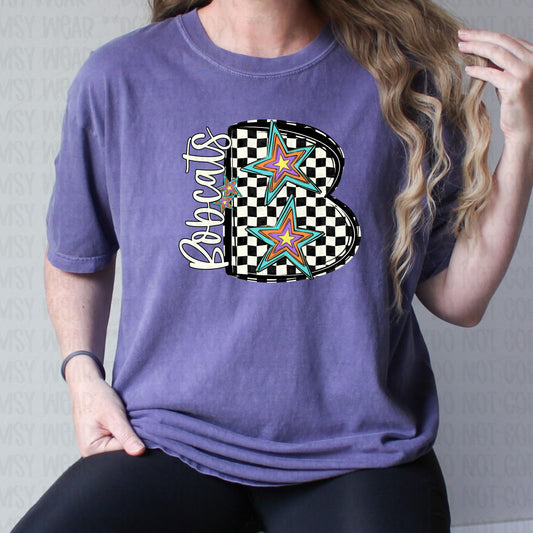 Mascot Monogram Checkered Star (Customizable)