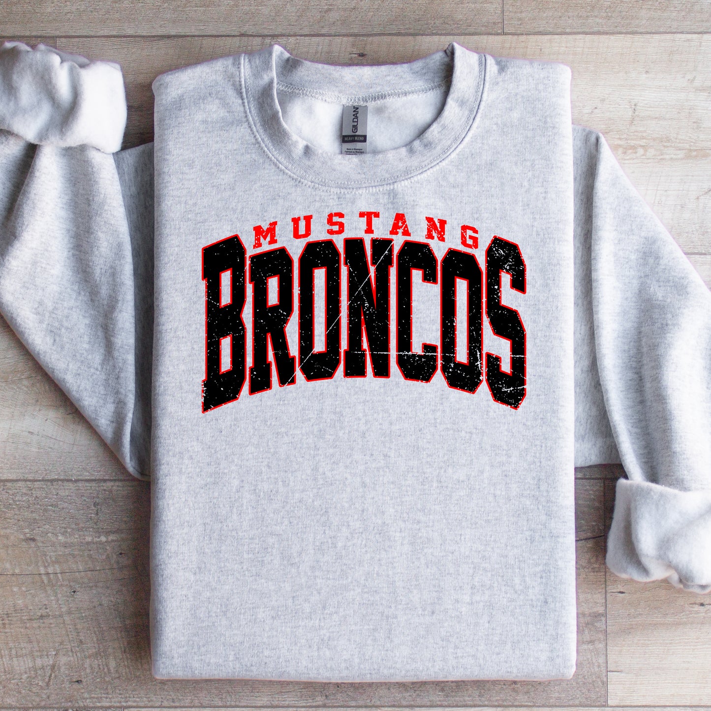 Mustang Broncos Arched Design