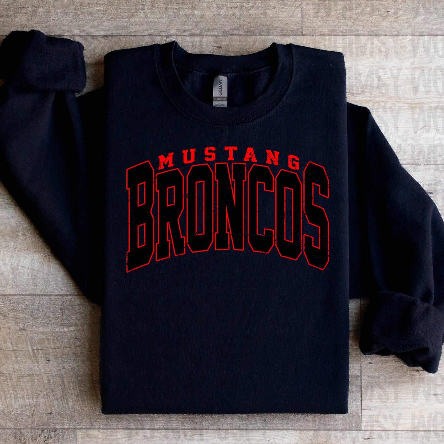 Mustang Broncos Arched Design