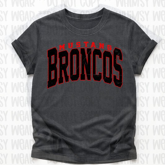 Mustang Broncos Arched Design