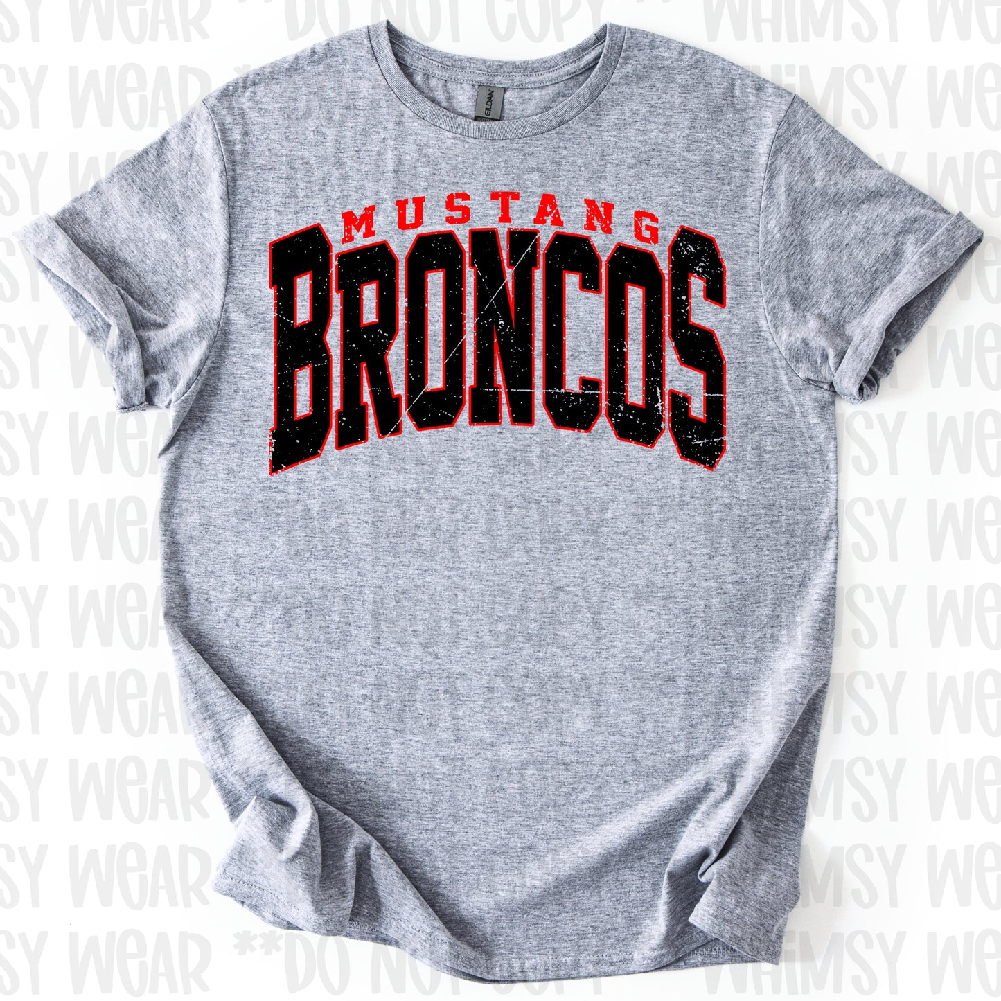 Mustang Broncos Arched Design