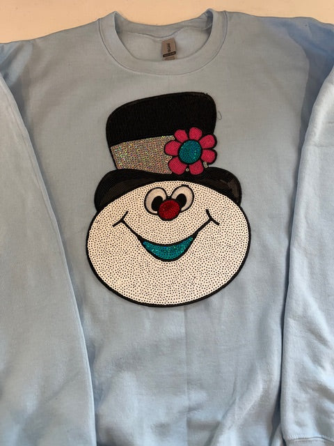 Snowman Sequin Patch