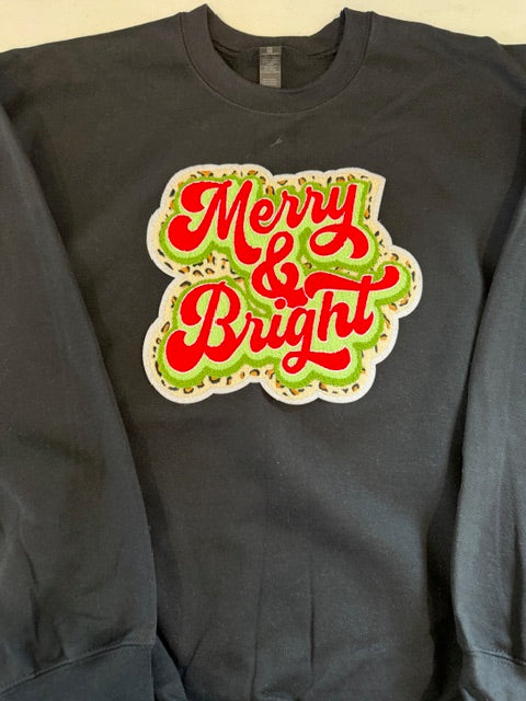 Merry and Bright Leopard Chenille Patch