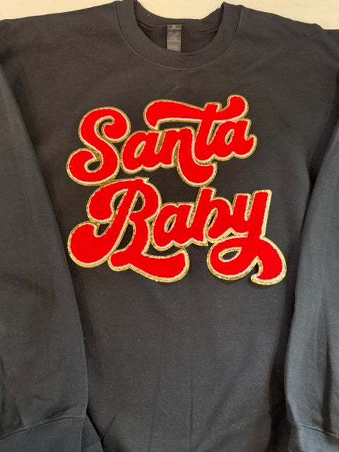 Santa Baby Red Chenille Patch