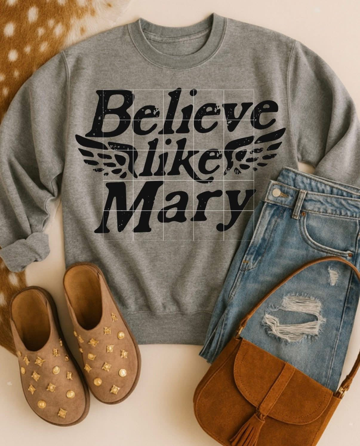 Believe Like Mary Black Font