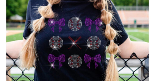 Baseball Bow Collage Spangle