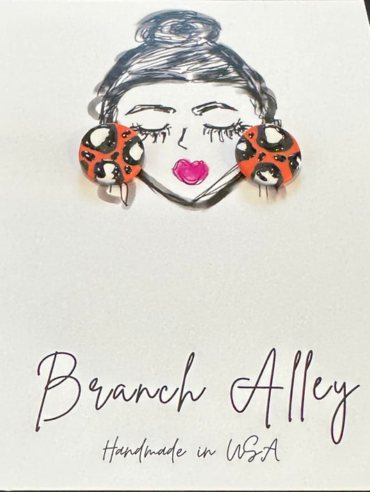 Branch Alley Game Day Studs (Orange, Black and White)