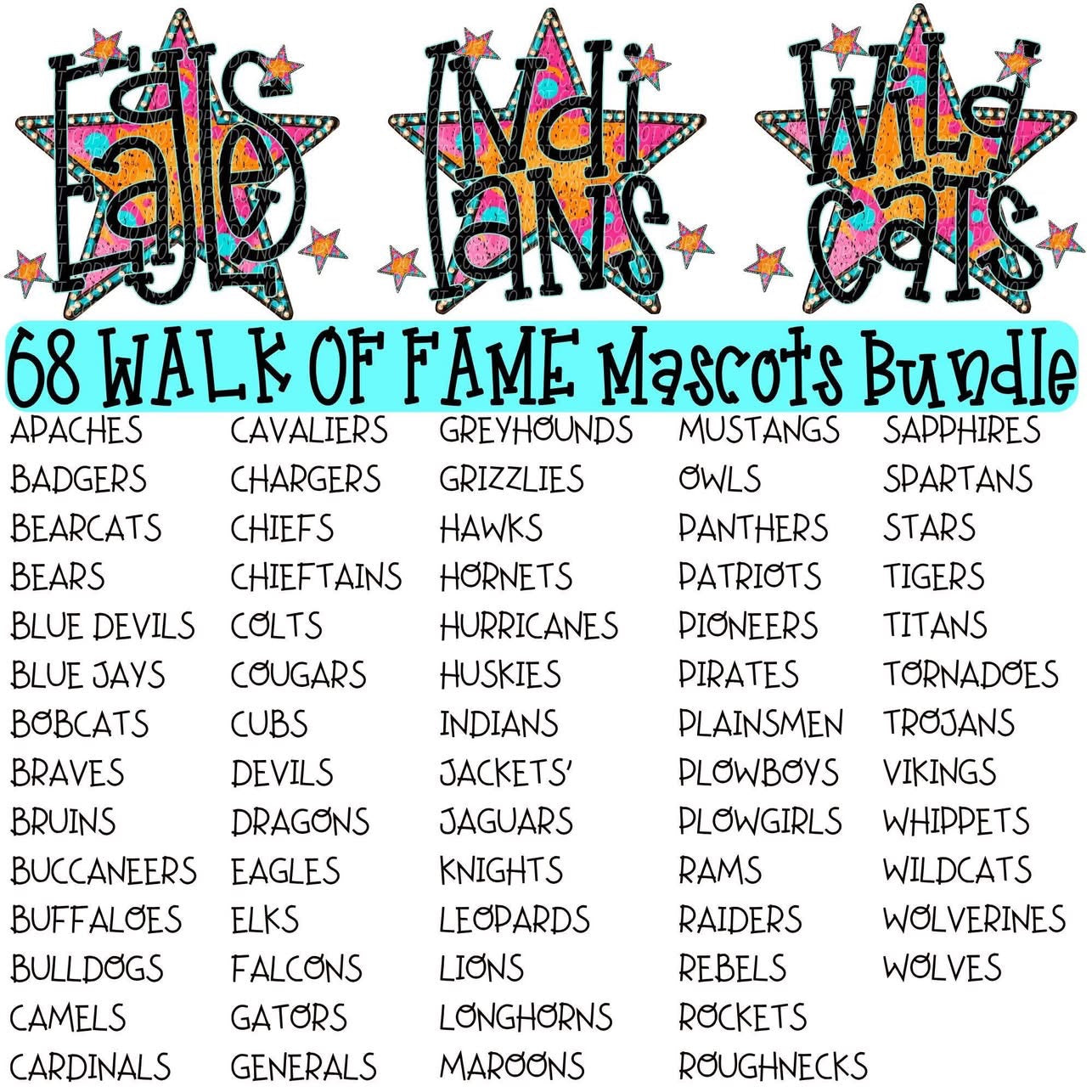 Walk of Fame Careers, Mascots and Grades