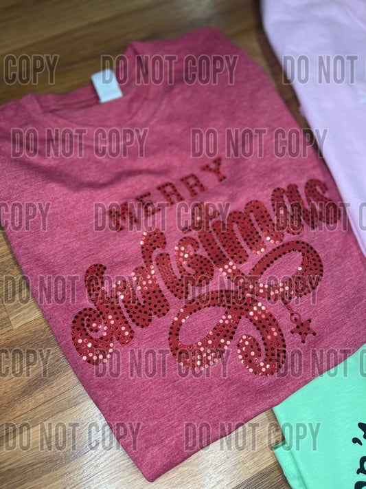 Merry Christmas Spangle (Green and Red Available)