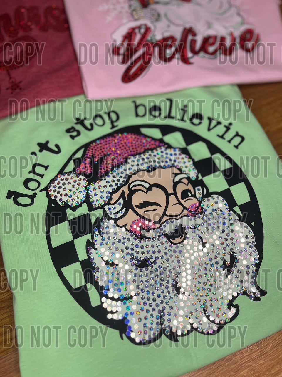 Don't Stop Believin Spangle and Screenprint