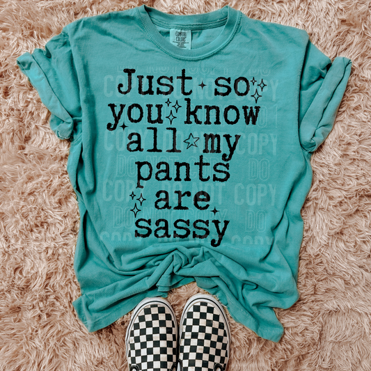 All My Pants Are Sassy