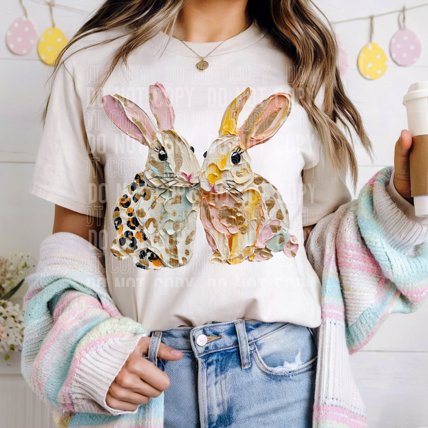 Painted Easter Bunny Leopard