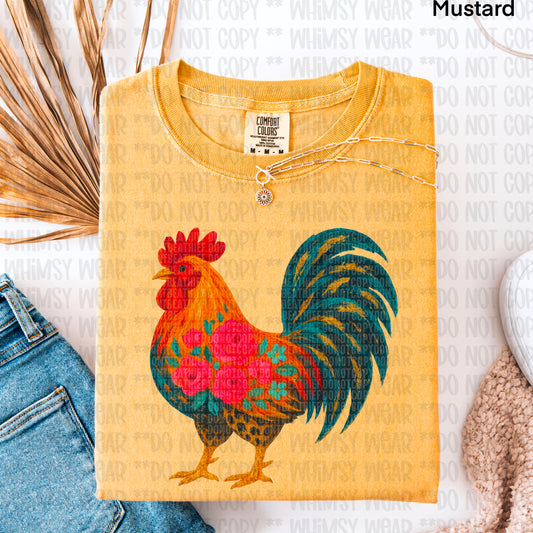Floral Rooster