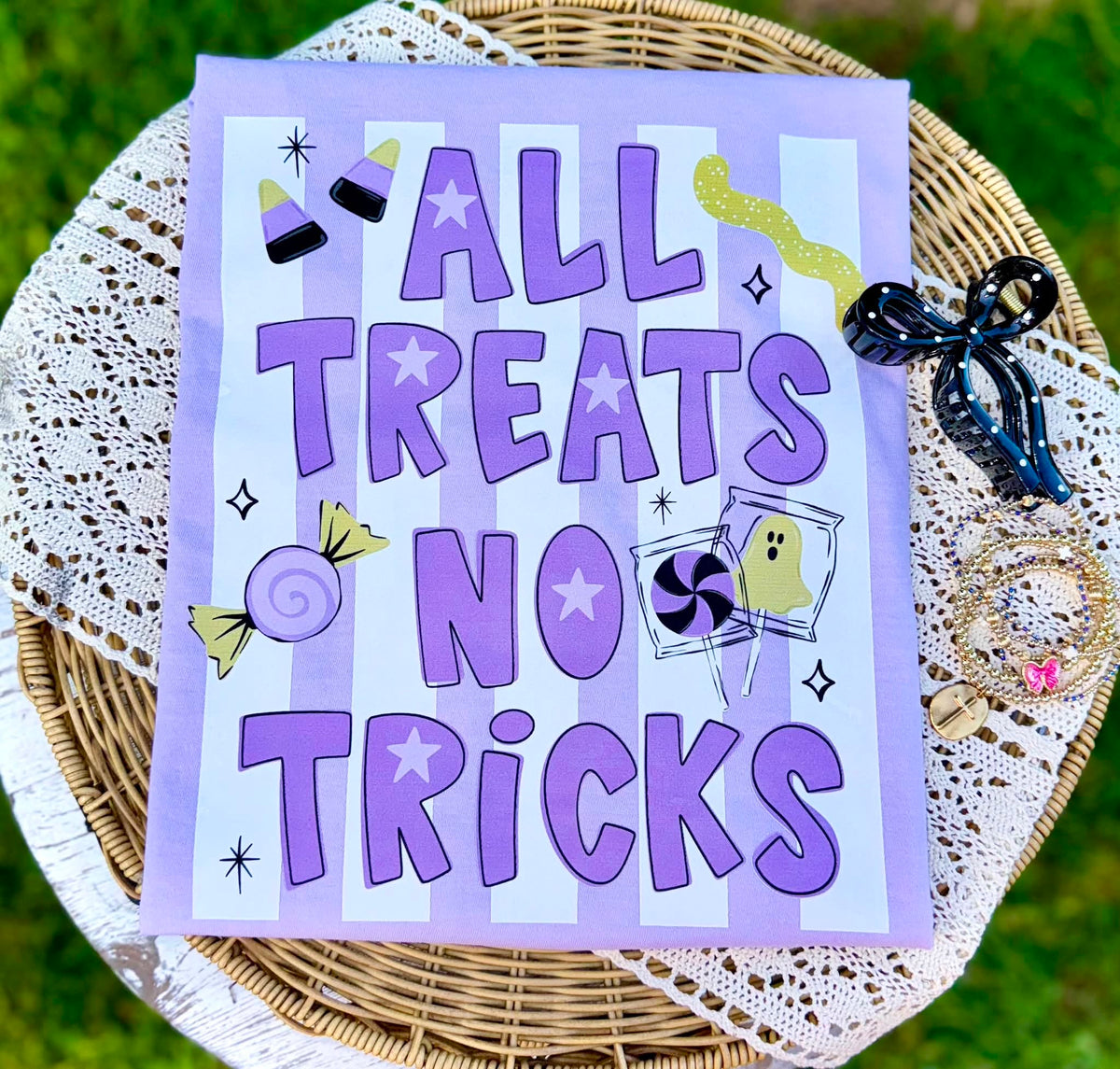 All Treats No Tricks Striped
