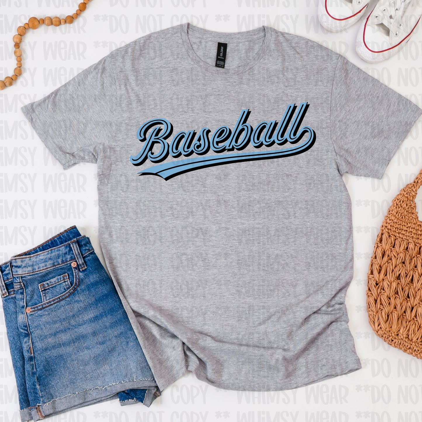 Customizable Baseball Word Cursive