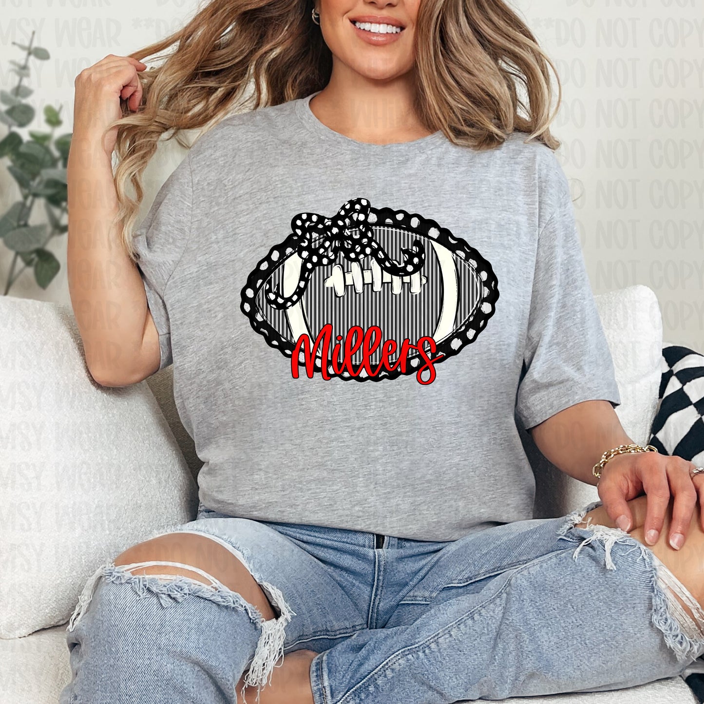 Seersucker Football (Customizable)