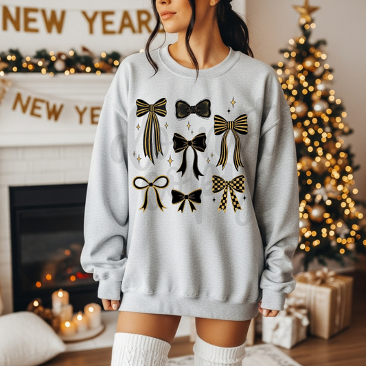 Black and Gold Bows