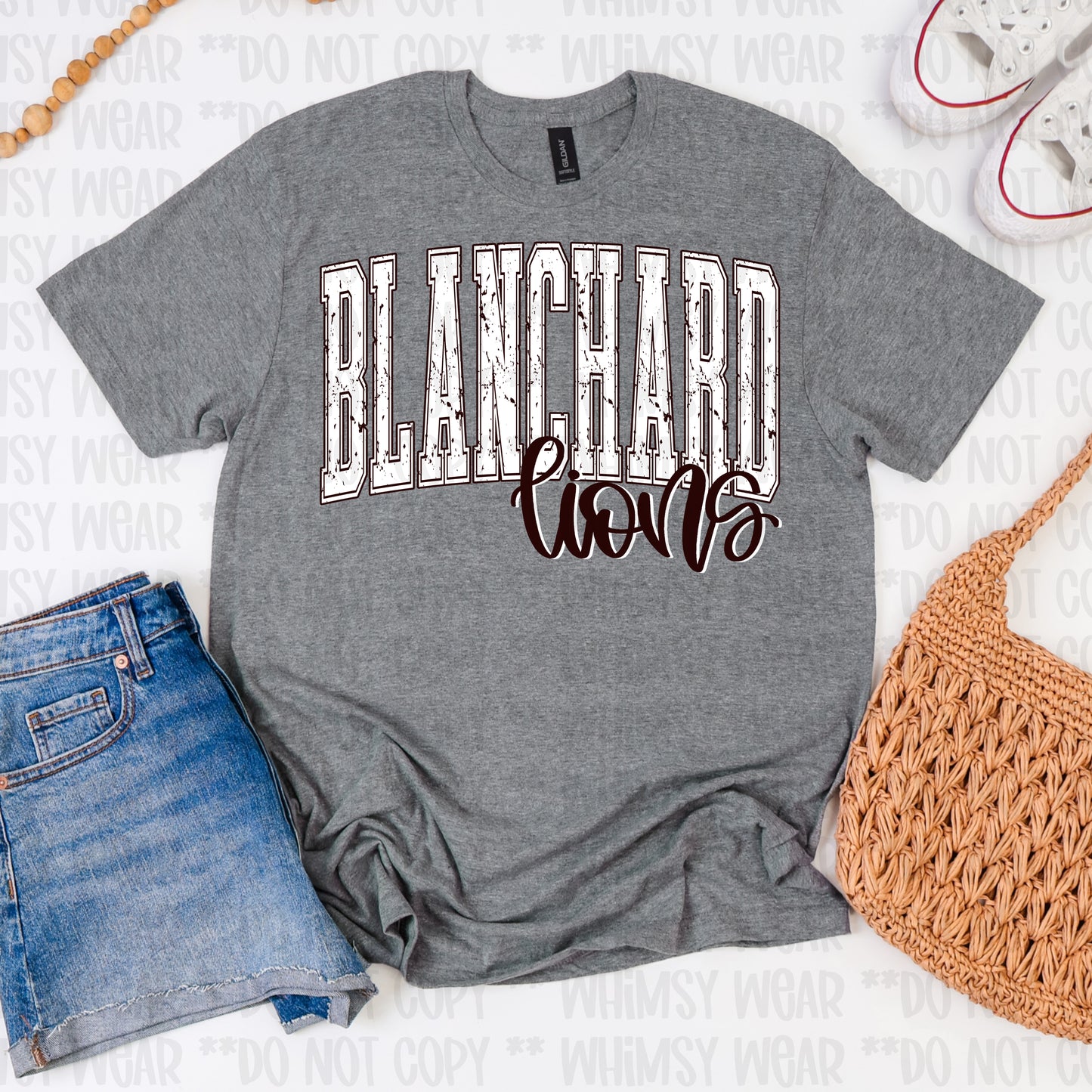 Distressed Mascot Blanchard