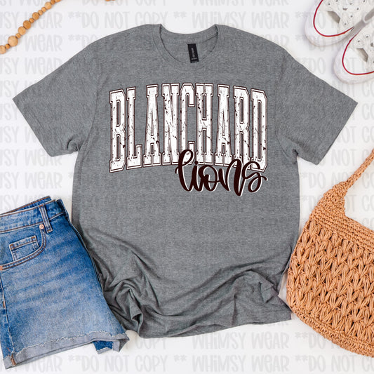 Distressed Mascot Blanchard