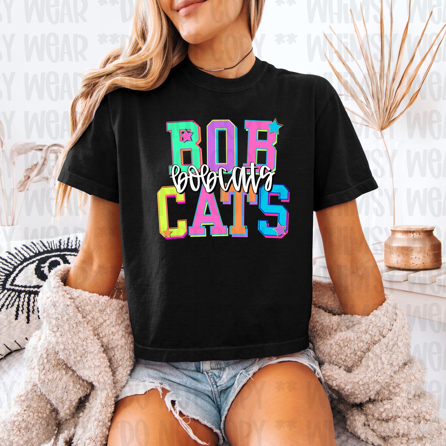 Neon Mascot with Stars (Customizable)