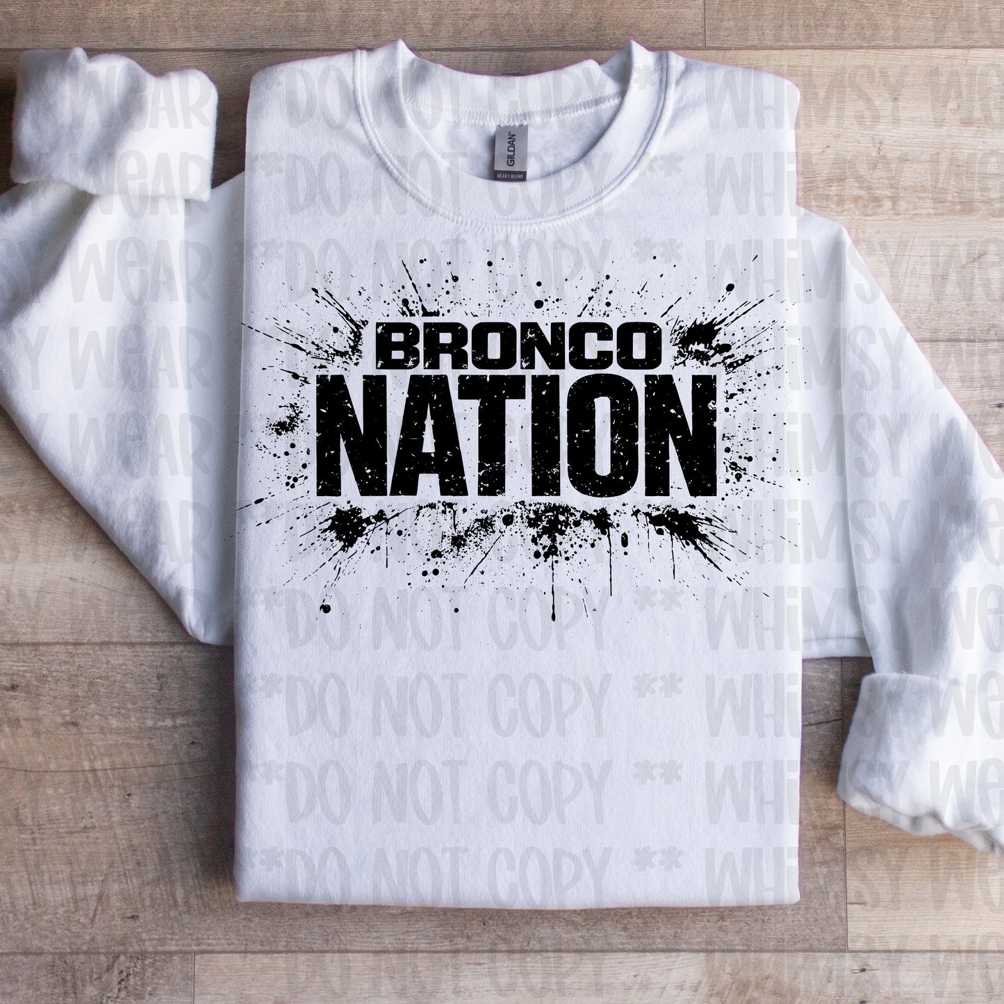 Bronco Nation Splatter Black