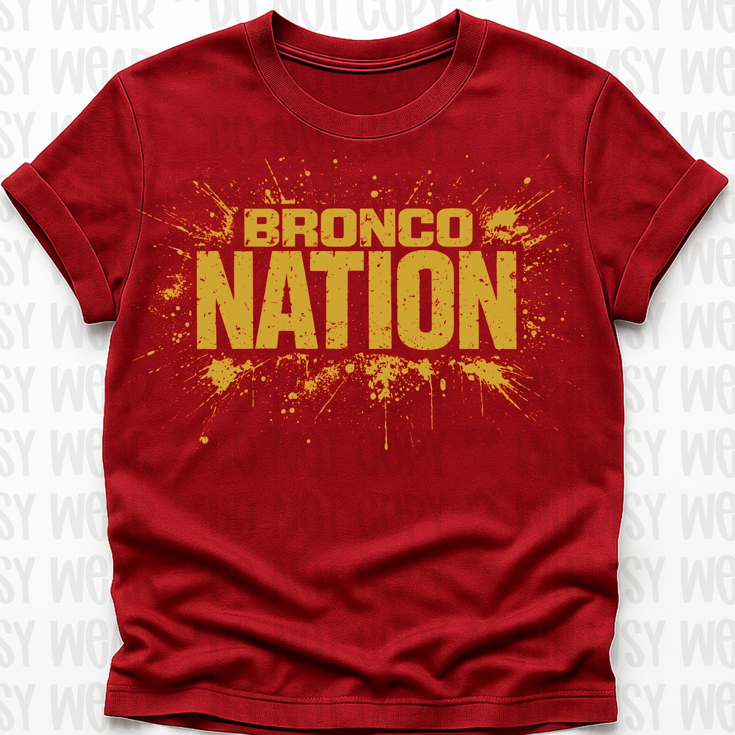 Bronco Nation Splatter Gold