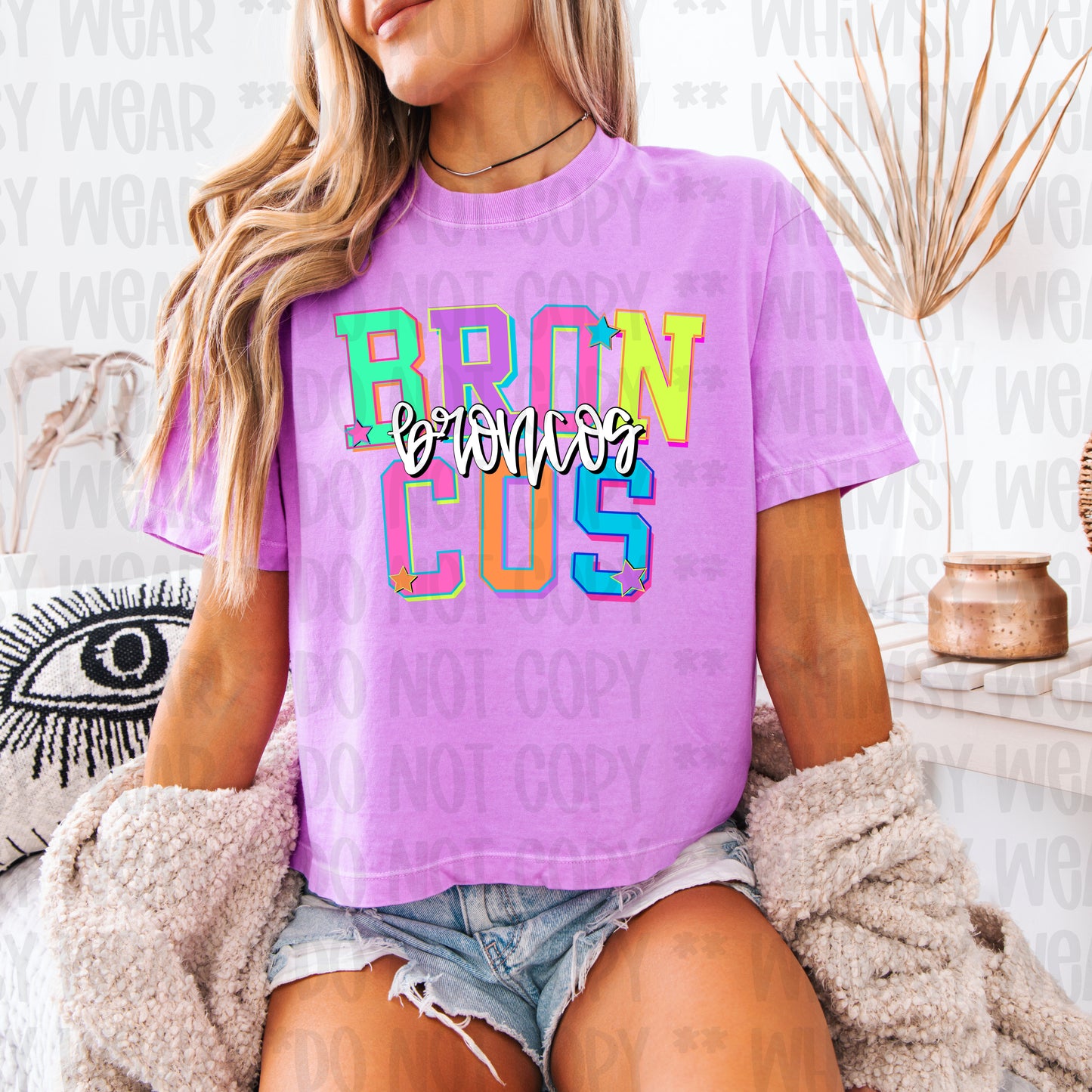 Neon Mascot with Stars (Customizable)