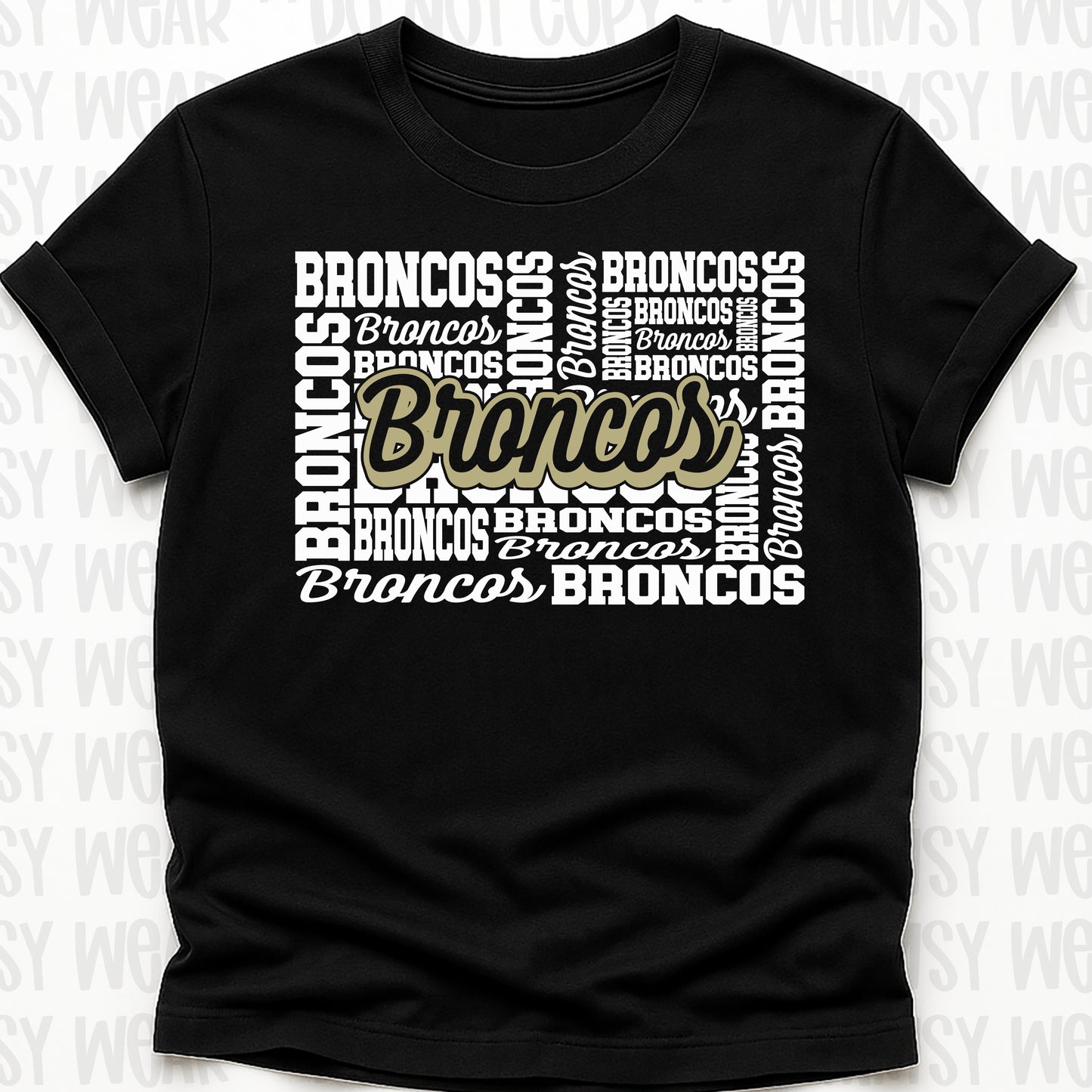 Bronco Gold Word Art