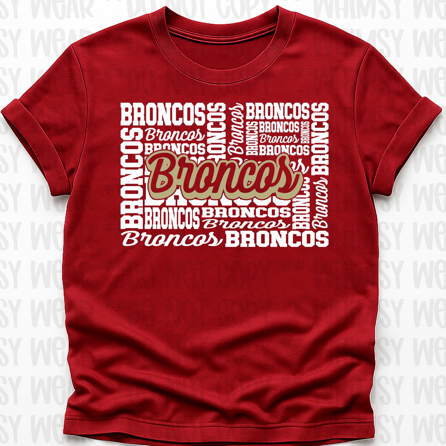 Bronco Gold Word Art
