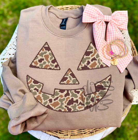 Camo Stitch Jack O Lantern