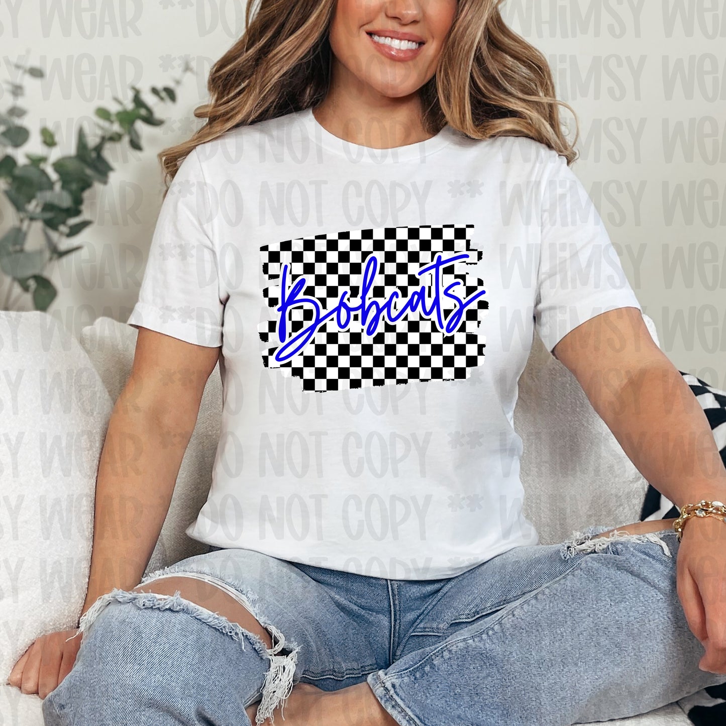 Checkered Script Mascot  (Customizable)