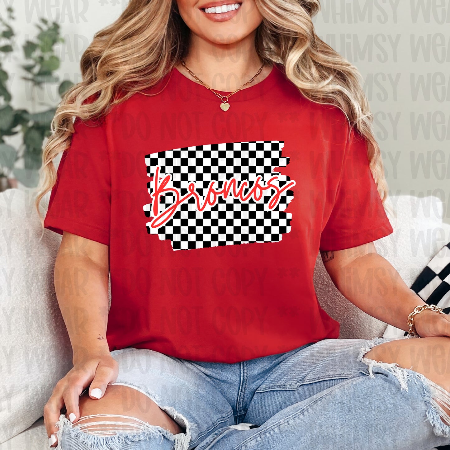 Checkered Script Mascot  (Customizable)