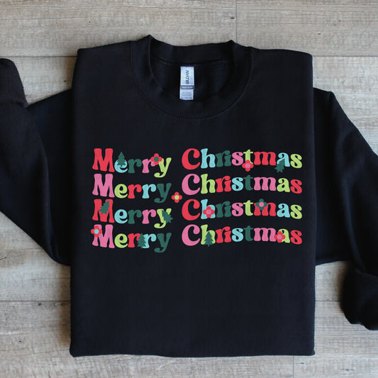 Christmas Wavy Stacked Words