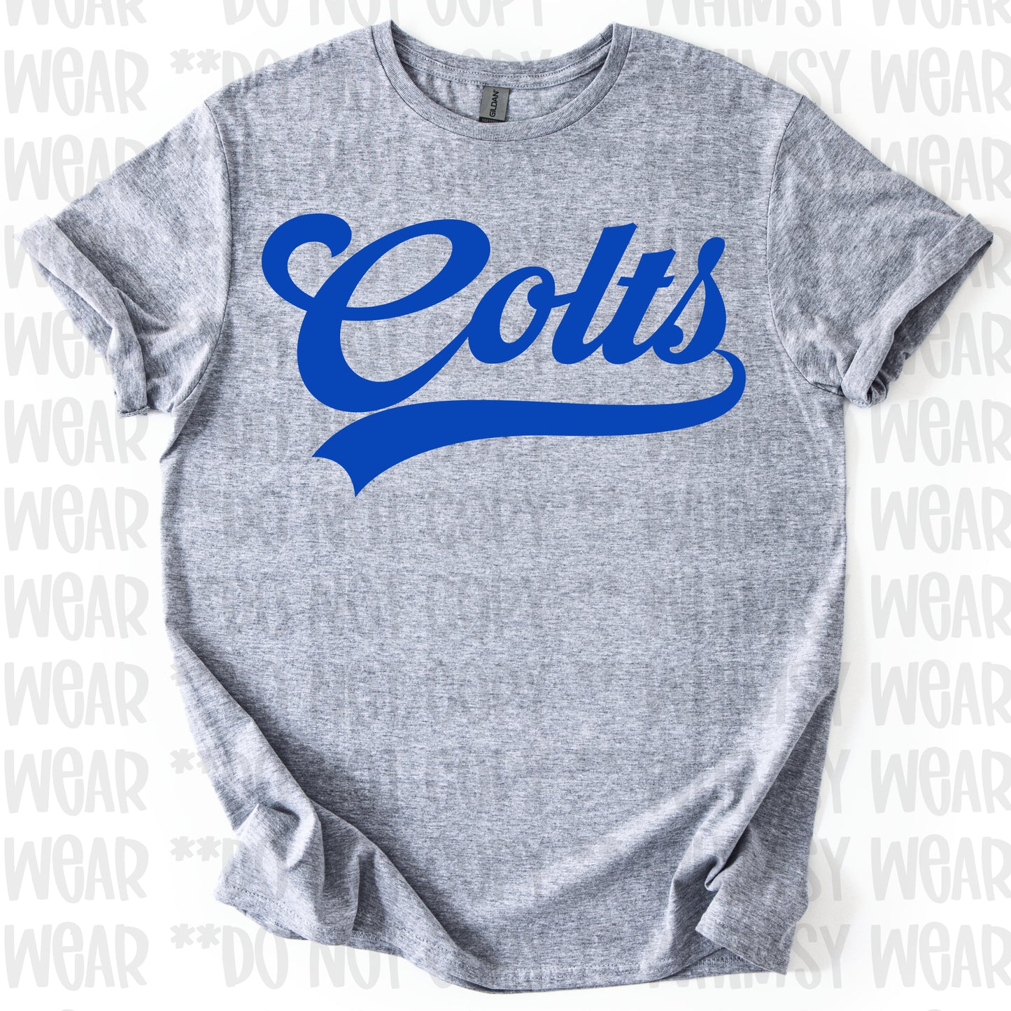 Colts Script in Blue