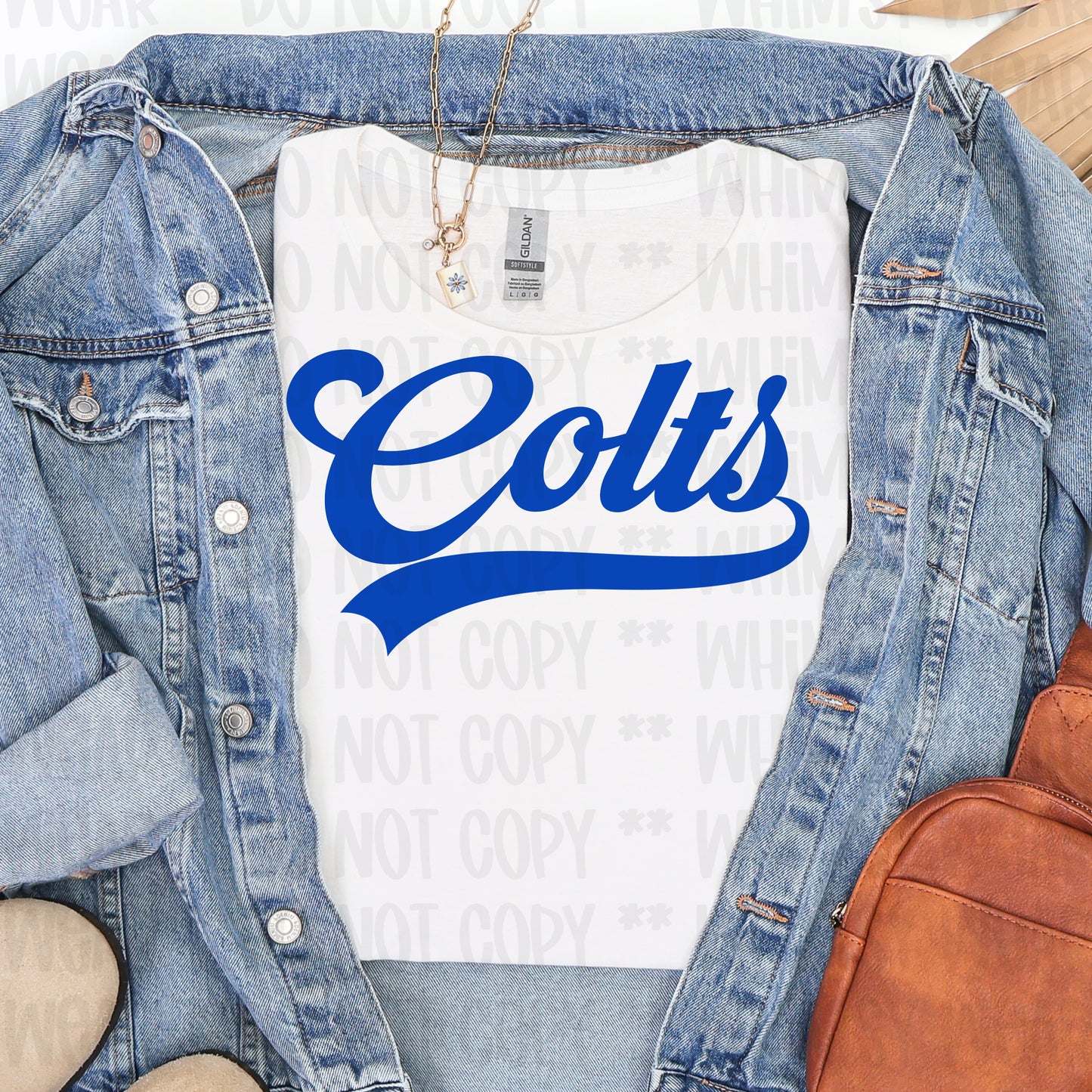 Colts Script in Blue