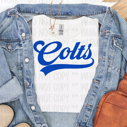 Colts Script in Blue