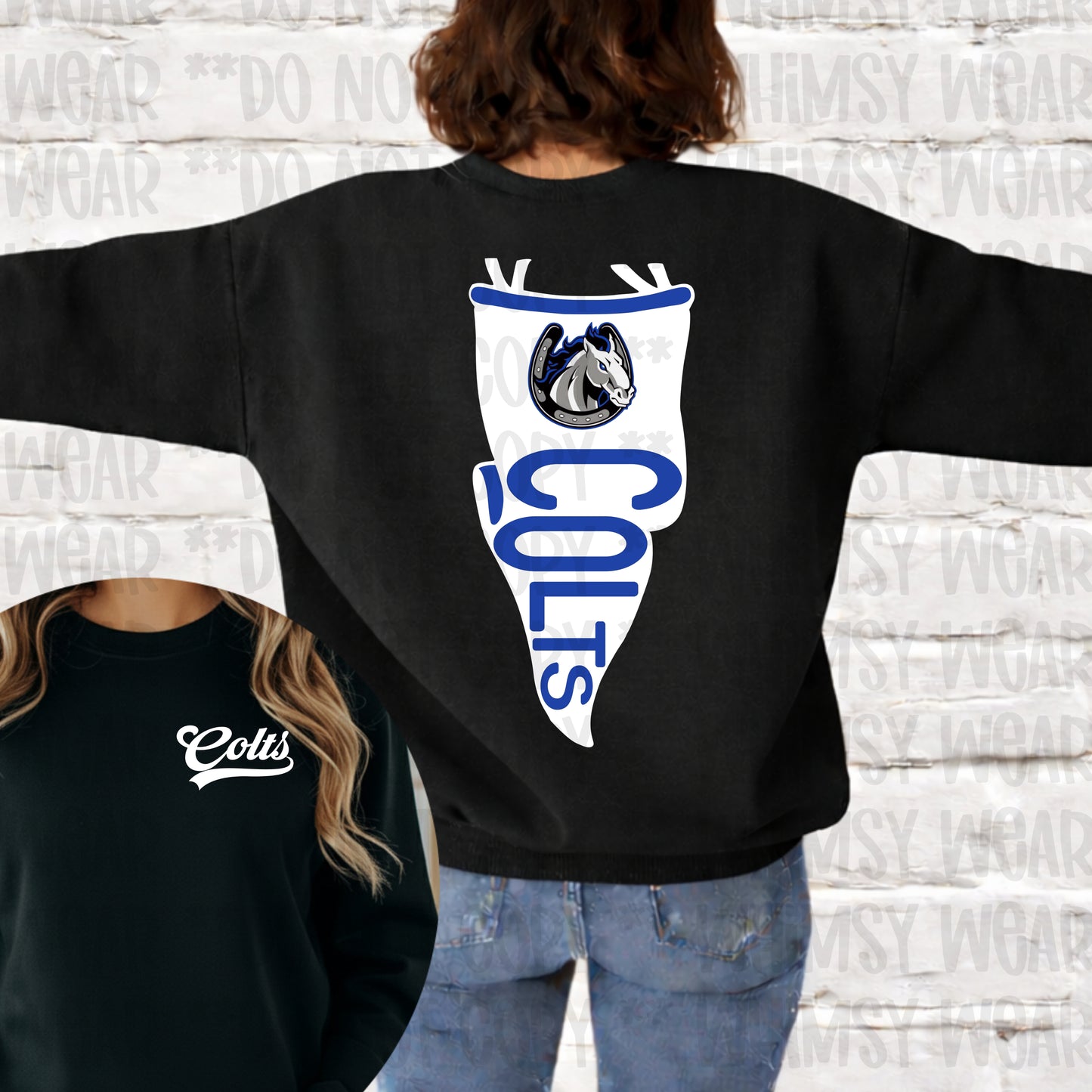 Colts Two Sided Pennant Design