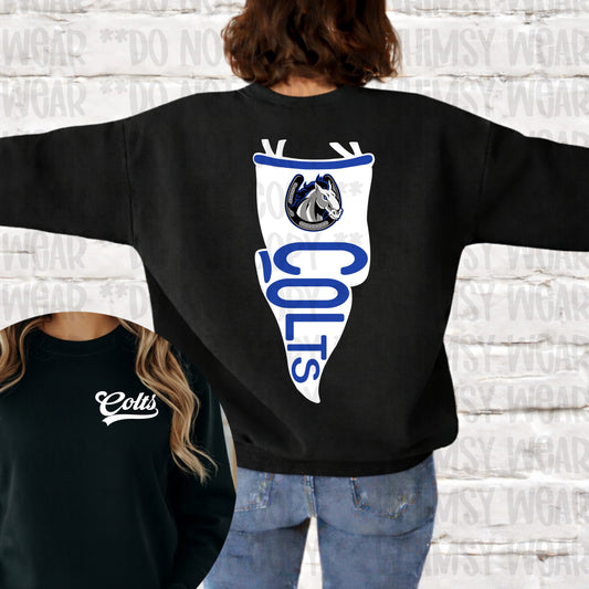 Colts Two Sided Pennant Design