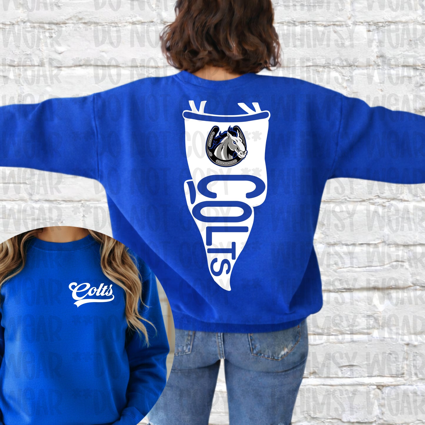 Colts Two Sided Pennant Design
