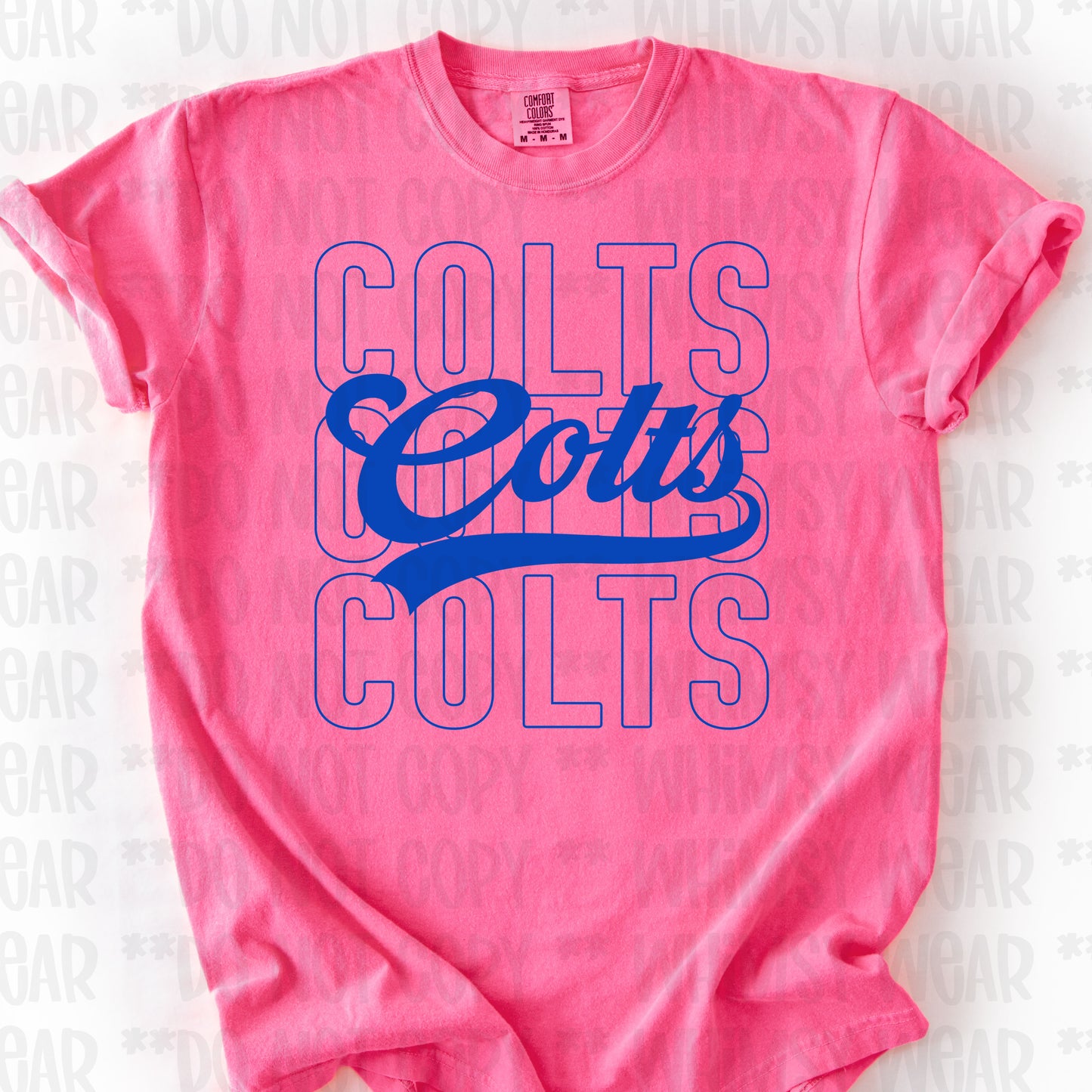 Colts Stacked Blue
