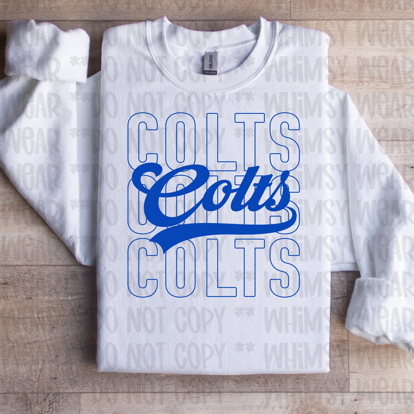 Colts Stacked Blue