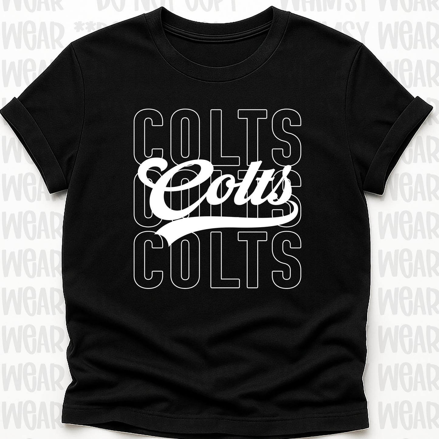 Colts Stacked White