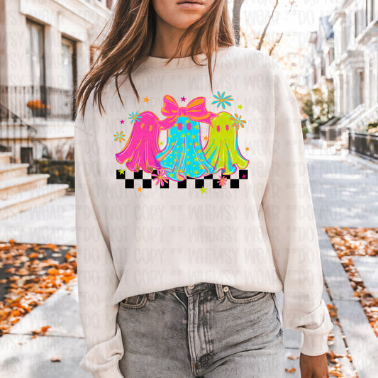 Dancing Neon Ghosts Checkered