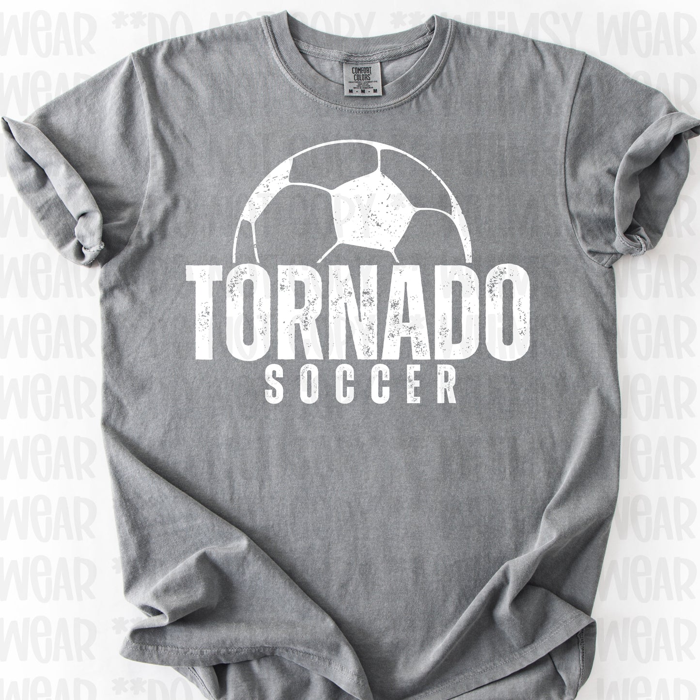 Distressed Tornado Soccer in White