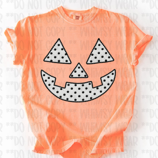 Dotted Stitch Jack O Lantern