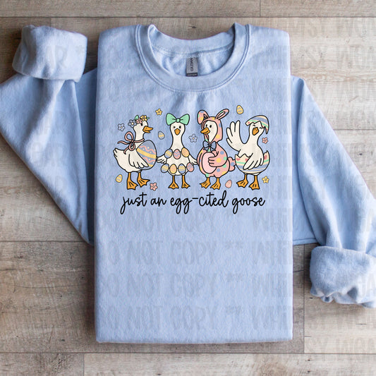 Egg Cited Goose (Black or White Letters)